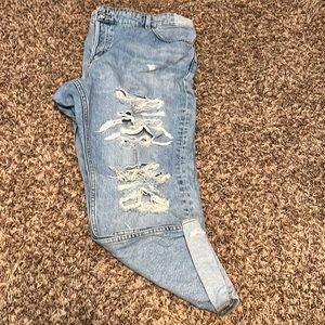 H&M low rise distressed boyfriend jeans